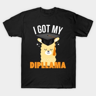 Funny Llama Graduation I Got My Dipllama T-Shirt